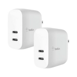 Belkin 40W Dual USB-C Wall Charger 2-Pack (White) — Being Shipped