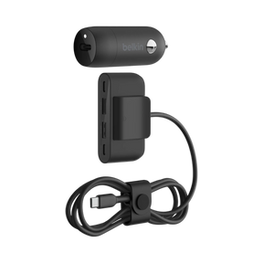 Belkin BoostCharge 30W USB-C Car Charger with 4-Port Extender (Black) — Being Shipped