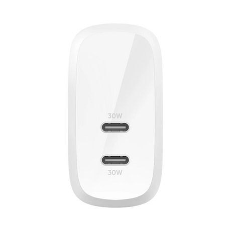 Belkin BoostCharge Pro 60W Dual USB-C Wall Charger (White) — Being Shipped