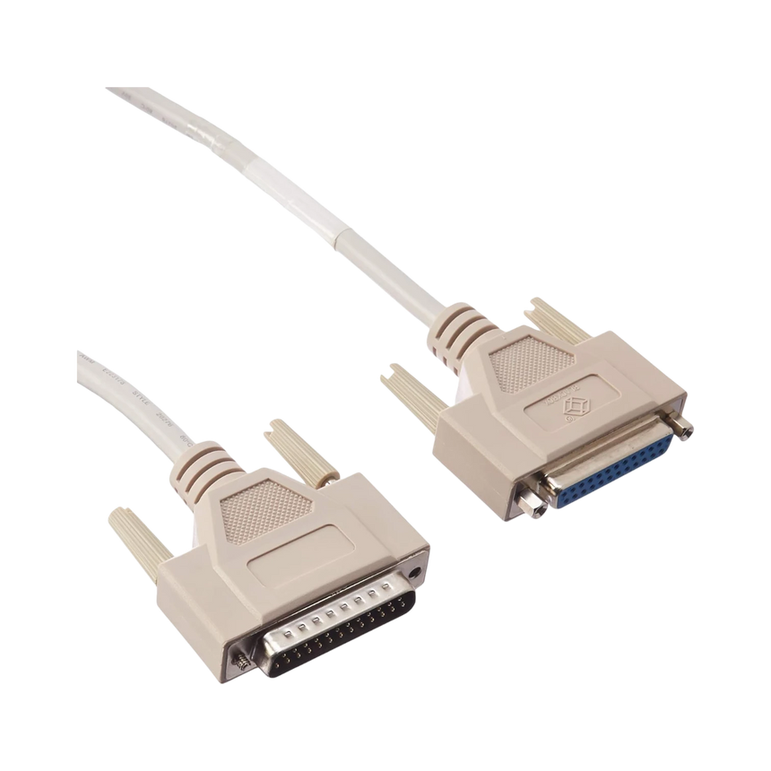 Black Box 10fts DB25 RS-232 Male to Female Shielded Cable (White) — Being Shipped