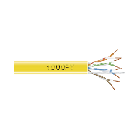 Black Box 1000ft GigaBase CAT5e 350-MHz Ethernet Bulk Cable (Yellow) — Being Shipped