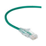 Black Box 7ft Slim-Net CAT6 250-MHz Snagless Ethernet Patch Cable (Green) — Being Shipped