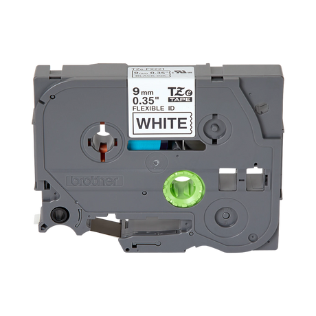 Brother 9mm Black on White Flexible ID Laminated Tape 8m — Being Shipped