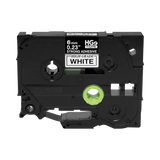 Brother 6mm Black on White Extra Strength Laminated Tape (5-Pack) — Being Shipped