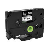 Brother 6mm Black on White Extra Strength Laminated Tape (5-Pack) — Being Shipped