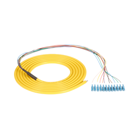 Black Box 10ft 12-Strand LC OS2 Singlemode Fiber Pigtail (Yellow) — Being Shipped