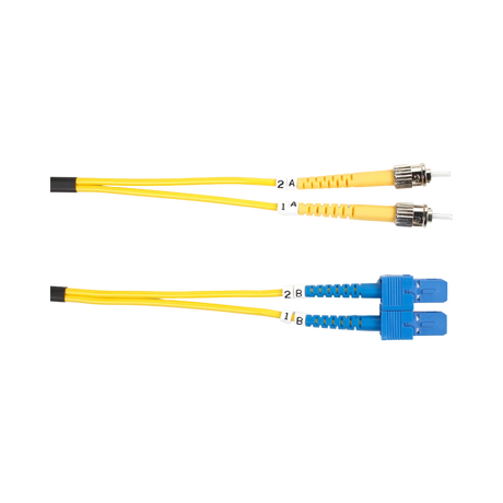 Black Box 3.2ft OS2 9/125 Singlemode ST-SC Fiber Cable (Yellow) — Being Shipped