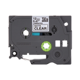 Brother Black Print on Matte Clear Laminated Tape (12mm x 8m) — Being Shipped