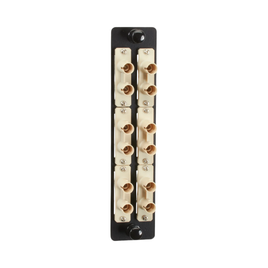 Black Box High Density Multimode 6 ST Duplex Fiber Adapter Panel — Being Shipped