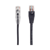 Black Box 12ft Slim-Net CAT6A 28AWG UTP Patch Cable (Black) — Being Shipped