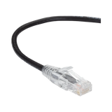 Black Box 12ft Slim-Net CAT6A 28AWG UTP Patch Cable (Black) — Being Shipped