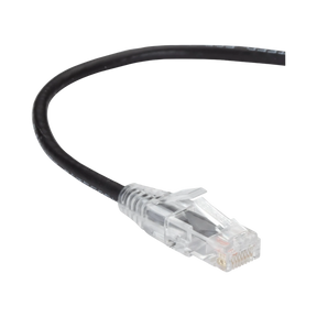 Black Box 12ft Slim-Net CAT6A 28AWG UTP Patch Cable (Black) — Being Shipped