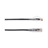 Black Box 12ft Slim-Net CAT6A 28AWG UTP Patch Cable (Black) — Being Shipped