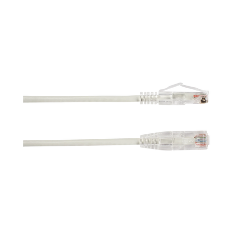 Black Box 15ft Slim-Net CAT6A 500 MHz Snagless Patch Cable (White) — Being Shipped