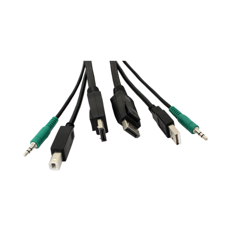 Black Box 10ft Secure KVM Cable with DisplayPort, USB, Audio — Being Shipped