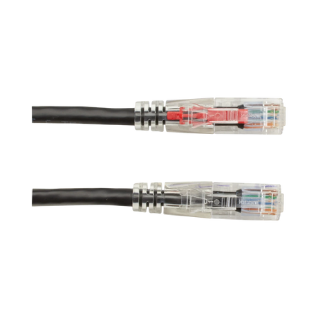 Black Box 15ft GigaBase 3 CAT5e 350-MHz Locking Ethernet Cable (Black) — Being Shipped