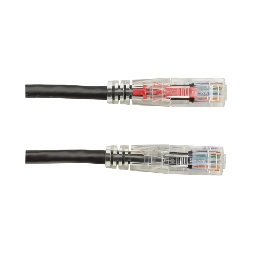 Black Box 15ft GigaBase 3 CAT5e 350-MHz Locking Ethernet Cable (Black) — Being Shipped