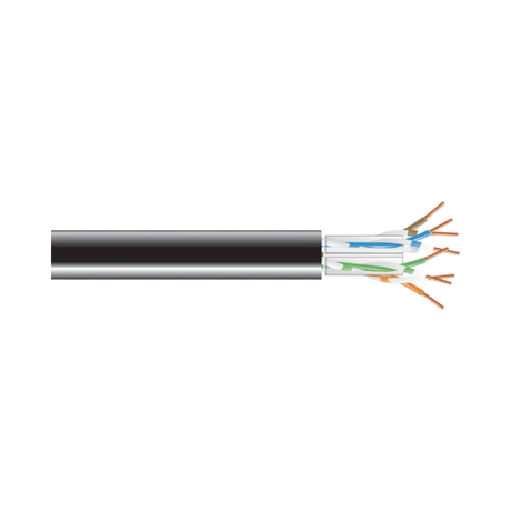 Black Box 1000ft GigaTrue CAT6A 650-MHz Solid Ethernet Cable (Black) — Being Shipped
