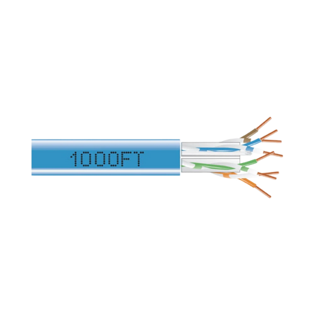 Black Box 1000ft GigaTrue CAT6A 650MHz Plenum Ethernet Cable (Blue) — Being Shipped