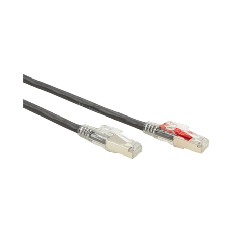 Black Box 2ft GigaTrue 3 CAT6 Shielded Ethernet Patch Cable (Black) — Being Shipped