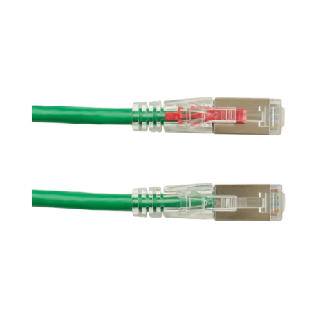 Black Box 3ft GigaTrue 3 CAT6 Locking Shielded Ethernet Cable (Green) — Being Shipped