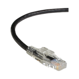Black Box 7ft GigaTrue 3 CAT6 Lockable Ethernet Patch Cable (Black) — Being Shipped