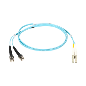 Black Box 9.8ft OM3 50/125 Multimode ST to LC Fiber Optic Patch Cable (Aqua) — Being Shipped