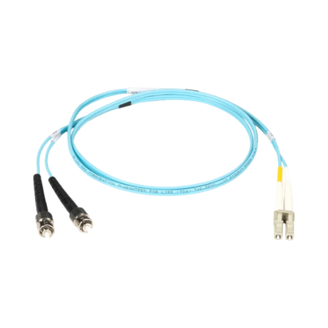 Black Box 9.8ft OM3 50/125 Multimode ST to LC Fiber Optic Patch Cable (Aqua) — Being Shipped