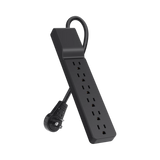 Belkin 6-Outlet Surge Protector with 6ft Cord 3-Pack (Black) — Being Shipped