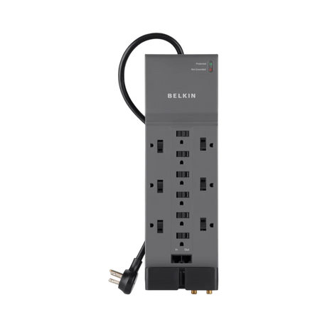 Belkin 10ft 12-Outlet Surge Protector (Black) — Being Shipped