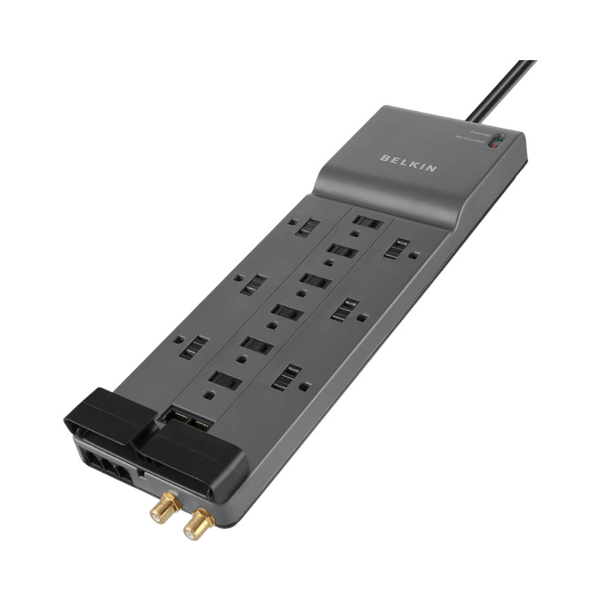 Belkin 10ft 12-Outlet Surge Protector (Black) — Being Shipped