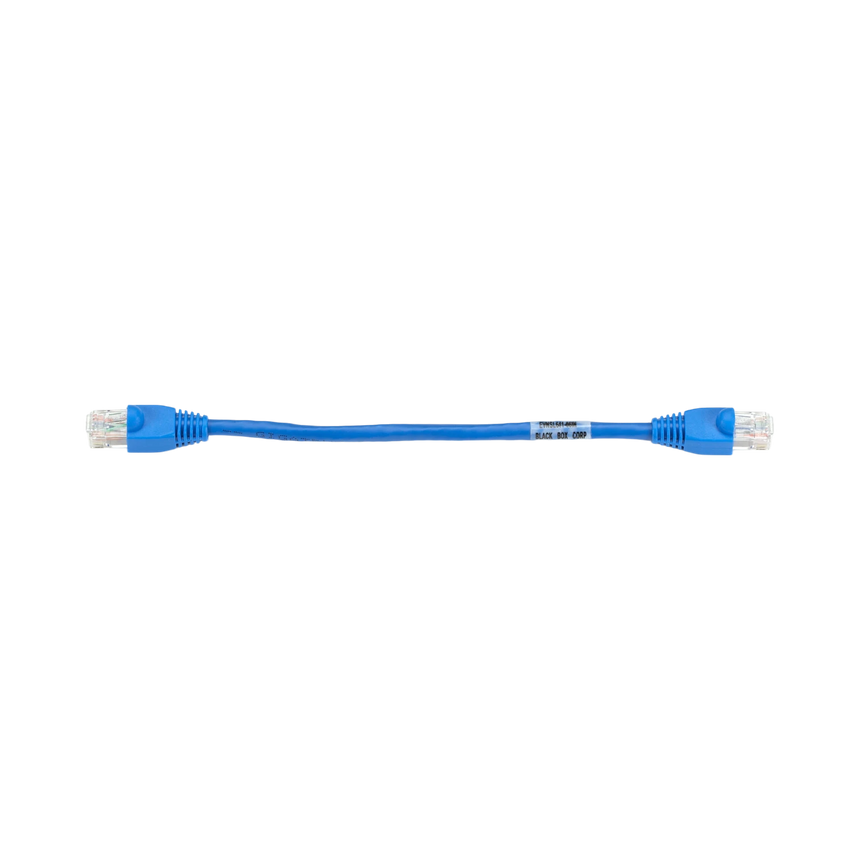 Black Box 9in GigaTrue CAT6 550MHz Snagless Ethernet Cable (Blue) — Being Shipped