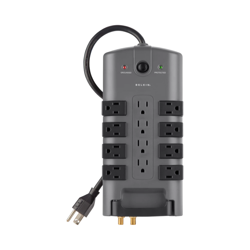 Belkin 12-Outlet 5-Pack Surge Protector with 8ft Cord (Gray) — Being Shipped