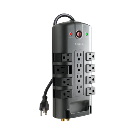 Belkin 12-Outlet 5-Pack Surge Protector with 8ft Cord (Gray) — Being Shipped