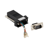 Black Box Modular DB9 Male to RJ45 Female Adapter Kit (Gray) — Being Shipped
