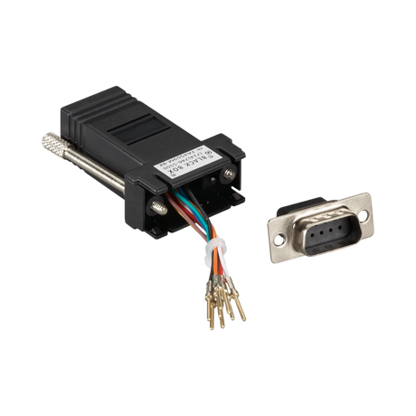 Black Box Modular DB9 Male to RJ45 Female Adapter Kit (Gray) — Being Shipped