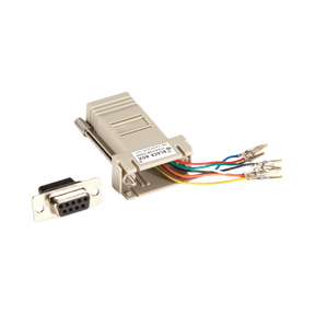 Black Box DB9 Female to RJ45 Female Modular Adapter Kit (Gray) — Being Shipped