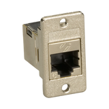 Black Box CAT6 Shielded RJ45 Panel-Mount Coupler (Silver) — Being Shipped