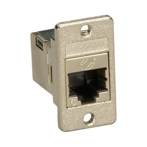 Black Box CAT6 Shielded RJ45 Panel-Mount Coupler (Silver) — Being Shipped