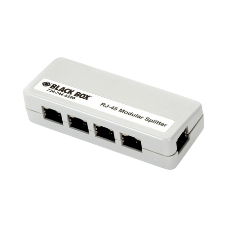 Black Box 4-Port Shielded RJ45 Modular Splitter (Beige) — Being Shipped