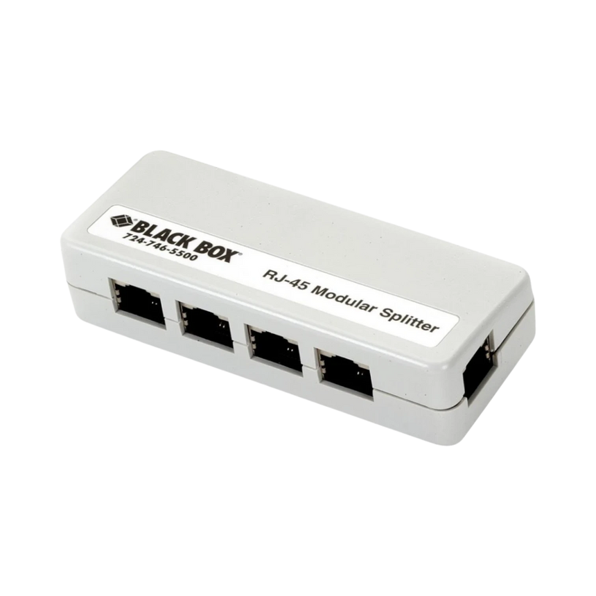 Black Box 4-Port Shielded RJ45 Modular Splitter (Beige) — Being Shipped