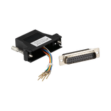 Black Box Modular Adapter Kit DB25 Male to RJ45 Female (Black) — Being Shipped