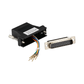 Black Box Modular Adapter Kit DB25 Male to RJ45 Female (Black) — Being Shipped