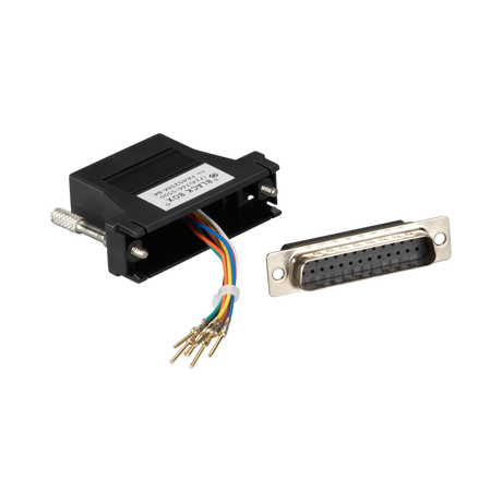 Black Box Modular Adapter Kit DB25 Male to RJ45 Female (Black) — Being Shipped