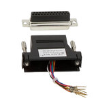 Black Box Modular Adapter Kit DB25 Female to RJ45 Female (Black) — Being Shipped
