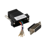 Black Box DB15 Female to RJ45 Female Modular Adapter Kit (Black) — Being Shipped
