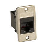Black Box Panel Mount RJ45 8 Wire Unshielded Coupler (Black) — Being Shipped