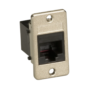 Black Box Panel Mount RJ45 8 Wire Unshielded Coupler (Black) — Being Shipped