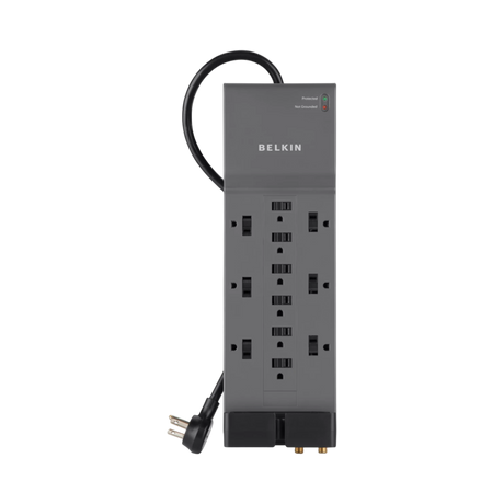 Belkin 3-Pack 12-Outlet Surge Protector with 8ft Cord (Gray) — Being Shipped