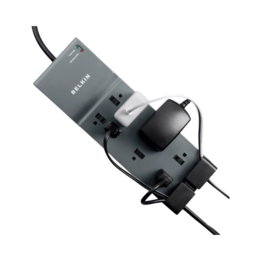 Belkin 3-Pack 8-Outlet Surge Protector with 6ft Cord (Gray) — Being Shipped